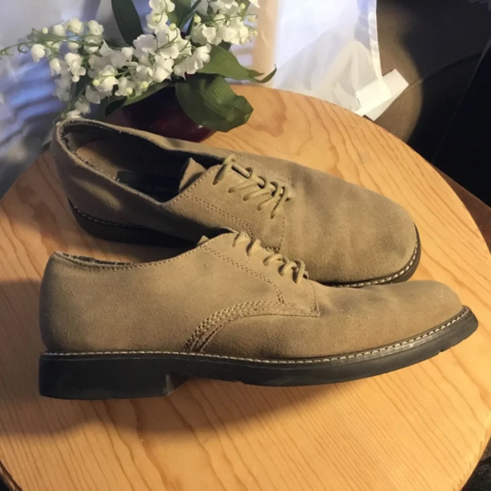 Croft & Barrow Men’s Regal Tan Suede Tie Oxford Shoes ~ Size 10M